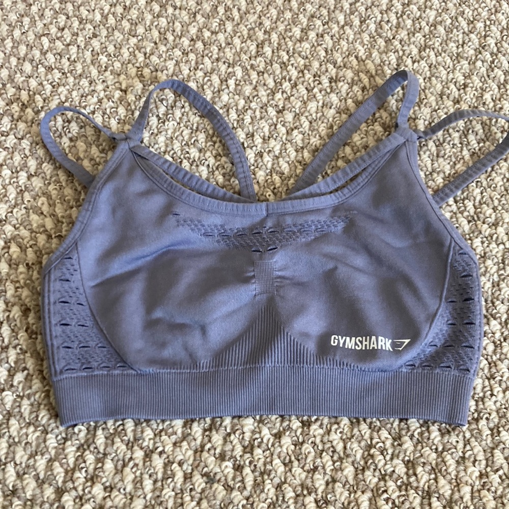 Purple gymshark sports bra
